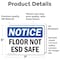 Signmission Floor Not ESD Safe, 7 in W x Rectangle, Vinyl Decal OS-2PACK-NS-D-57-L-12793 - alternate 5